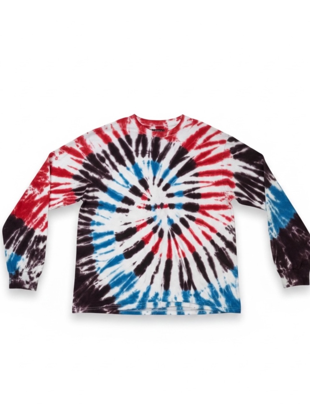 Forever 21 Men’s Large Spiral Red, White, & Blue Tie Dye Long Sleeve Tee